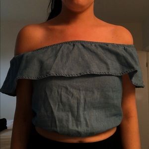 Love Culture Off the shoulder Denim Top